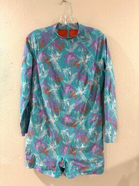 Yolyn Zenobia womens long sleeve swimming suit multicolor size 2x